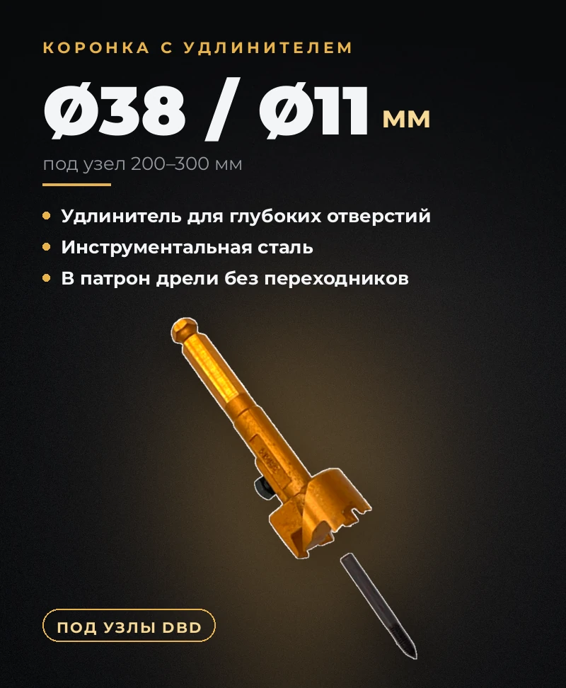 Коронка с направляющей