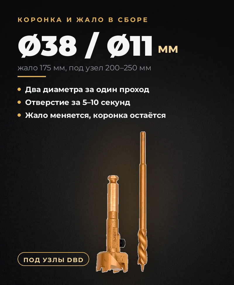 Коронка + сверло 175мм